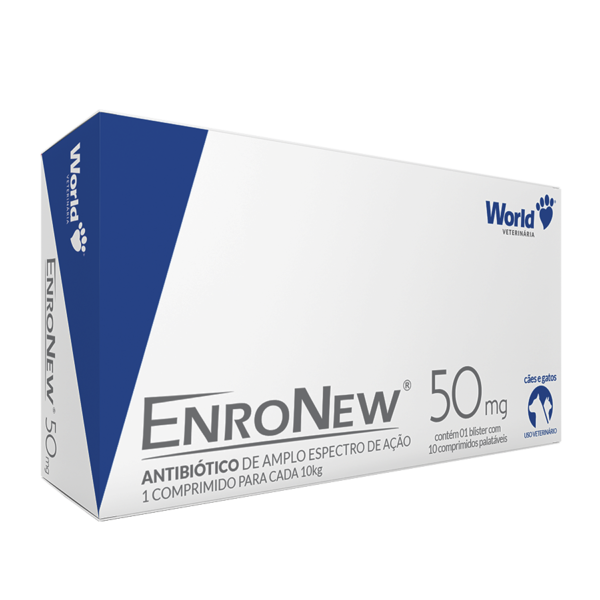 Antibiótico World Veterinária Enronew 50mg 10cp