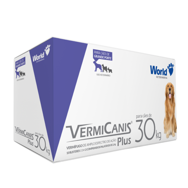 Vermífugo World Veterinária VermiCanis Plus 2.4g Display