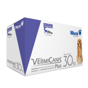 Vermífugo World Veterinária VermiCanis Plus 2.4g Display