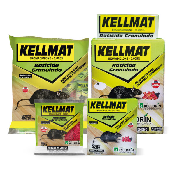 Kellmat Raticida Granulado com 40X25g