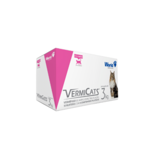 Vermífugo World Veterinária VermiCats 600mg Display