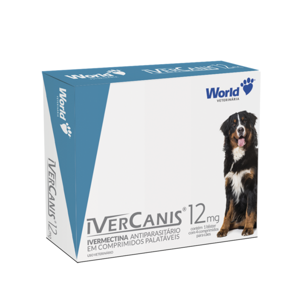 Antiparasitário World Veterinária IverCanis 12 mg