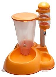 BEBEDOURO AUTOMATICO C/ COMEDOURO AMARELO