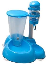 BEBEDOURO AUTOMATICO C/ COMEDOURO AZUL