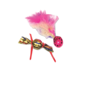 Bombom Luxo Guizo+Bola Fantasia Penas BioStar