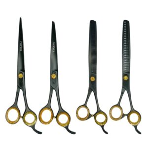 Kit 2 Tesouras 8 Reta/ Curva Forpets Prata
