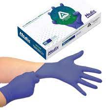 Luva Nitrilica S/Pó Azul Violeta Tam M e G Cx C/100