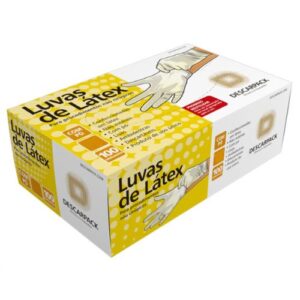 Luva Proc Latex C/Pó Tam P,M,G Cx C/100