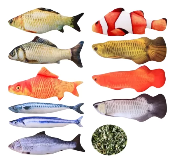 PEIXE DE PELUCIA COM CATNIP *12UN 5%*